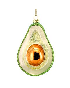 Gisela Graham Glass Avocado Decoration